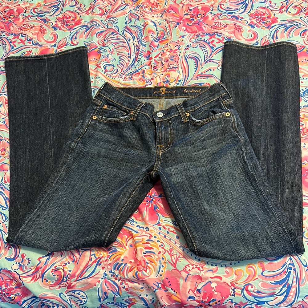 7FAM Size 25 Seven For All Mankind Bootcut Dark Jeans EUC